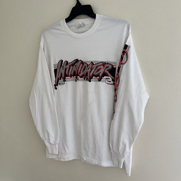 Dale Earnhardt 3 VTG The Intimidator Long Sleeve,  Chase Authentics, White- Lrg - Picture 2 of 13